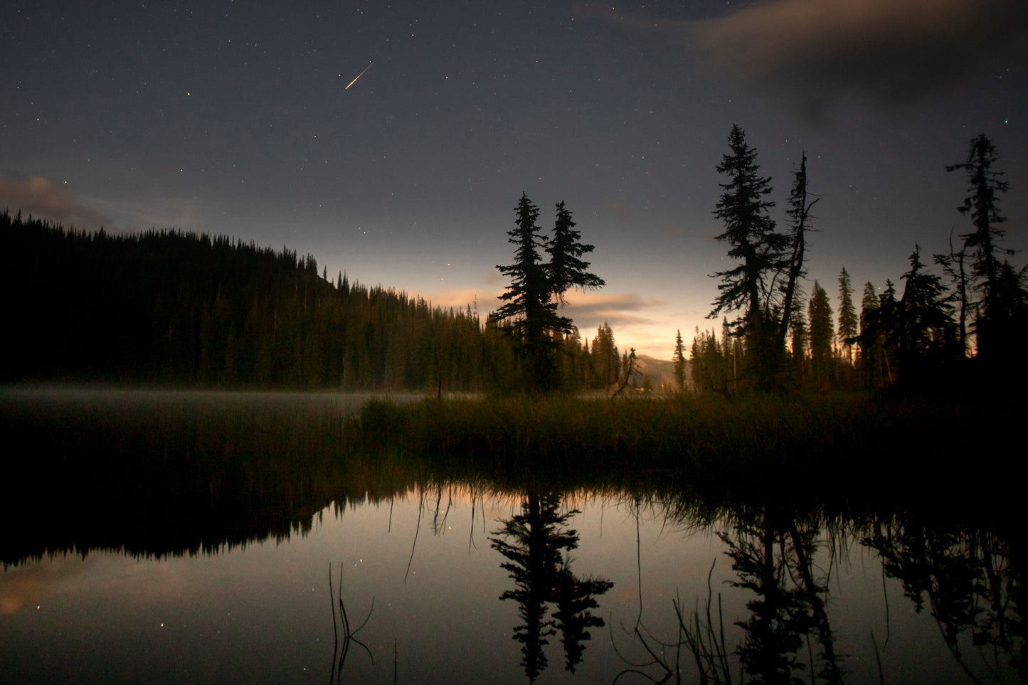 Meteor over Bridal Lake