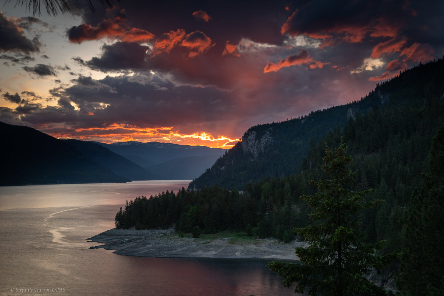 Arrow Lake Spring Sunset