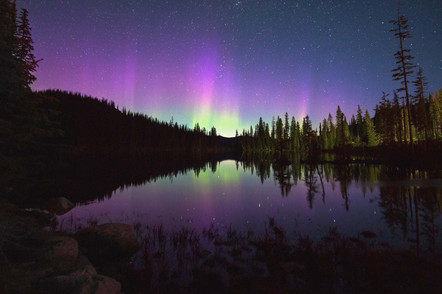 Northern Lights over Bridal Lake