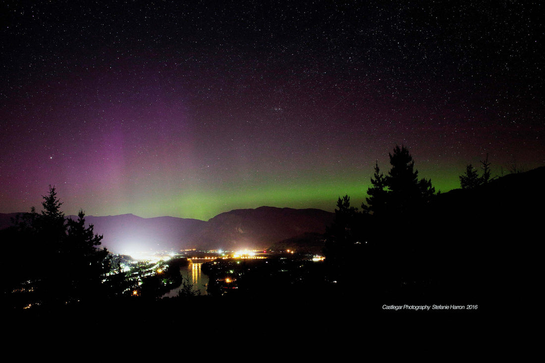 Northern Lights over City of Castlegar last night